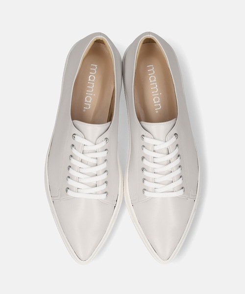 CÉLINE ホワイト ポインテッドトゥ シューズ $690 Celine Women's White Jane Low Top Canvas Sneaker Shoe