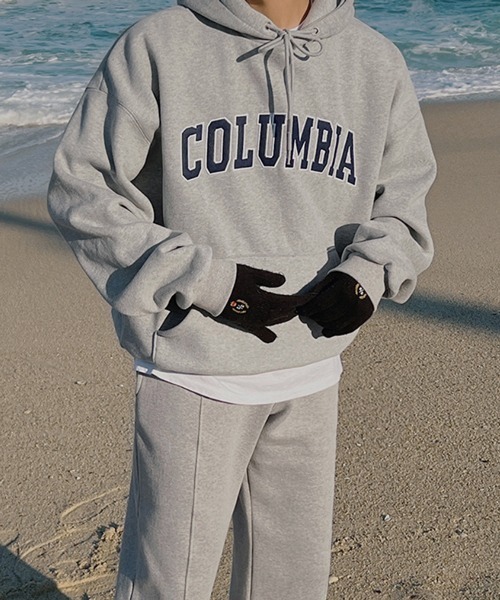 NOWLE（ノウル） パーカー 「NOWLE」COLUMBIA ワッペン刺繍 裏起毛