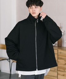 ブルゾン アウター オーバーサイズTRストレッチスタンドカラージャケット ジップアップショートブルゾン メンズ レディース｜ZOZOTOWN Yahoo!店
