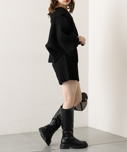 「Chico」 ニットショートパンツ FREE ベージュ レディース_画像4