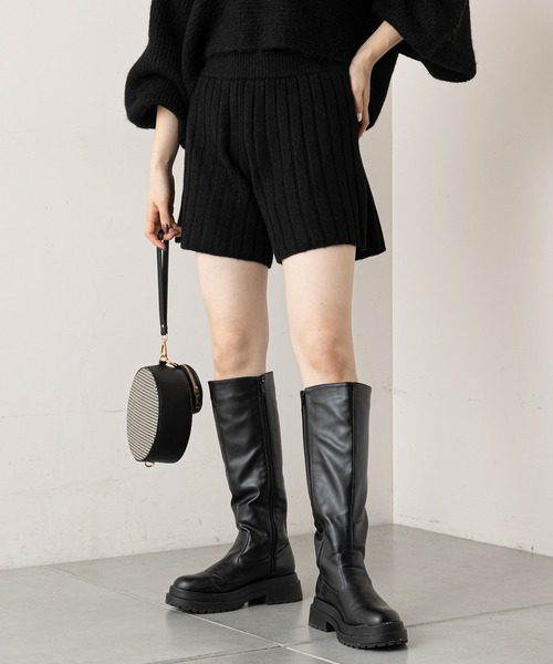 「Chico」 ニットショートパンツ FREE ベージュ レディース_画像5