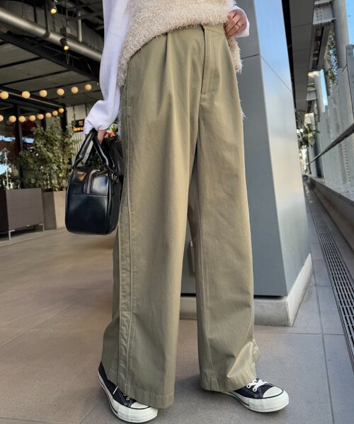 LilyBrown セット パイピングスプリングコート パイピングワイドパンツ Lily Brown パイピングスプリングコートパイピングワイドパンツ