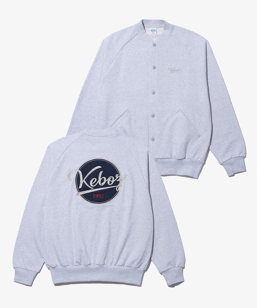 KEBOZ スタジャン BB LOGO SWEAT VARSITY JACKET メンズ