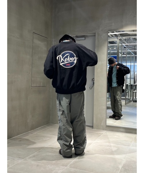 KEBOZ スタジャン BB LOGO SWEAT VARSITY JACKET メンズ