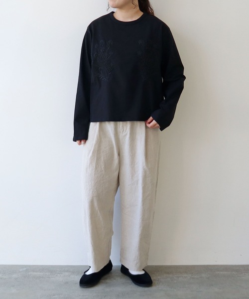無料配達 yuni tシャツ Yahoo!店 ZOZOTOWN : レディース ノバナ刺繍ロンT トップス