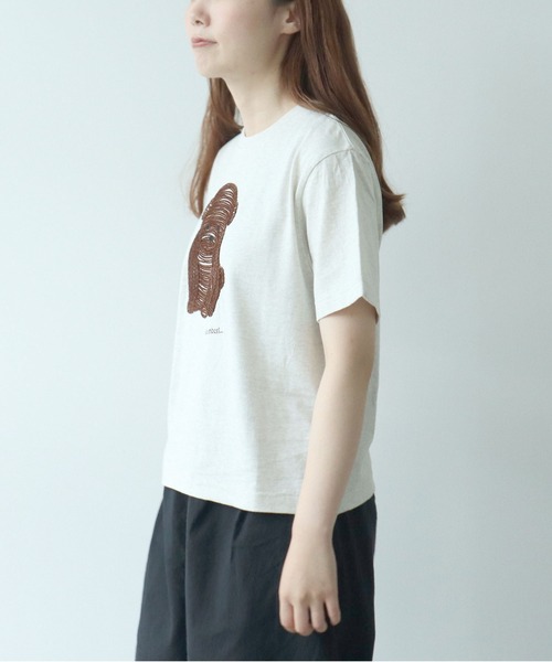 tシャツ しょんぼり犬刺繍Tシャツ レディース △しょんぼり犬刺繍Tシャツ（Tシャツ/カットソー）｜bulle de