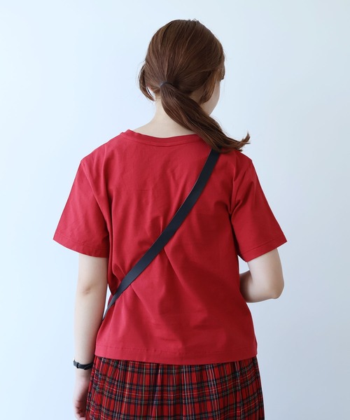 bulle de savon tシャツ しょんぼり犬刺繍Tシャツ レディース