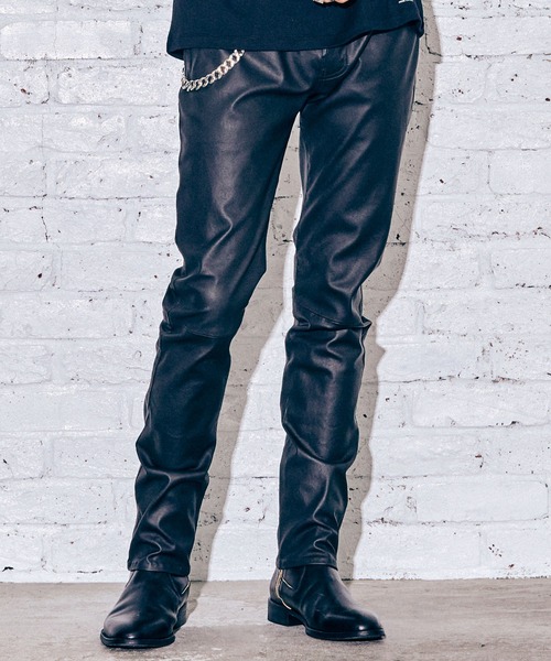 CRIMIE（クライミー） レザーパンツ M ブラック メンズ : ZOZOTOWN