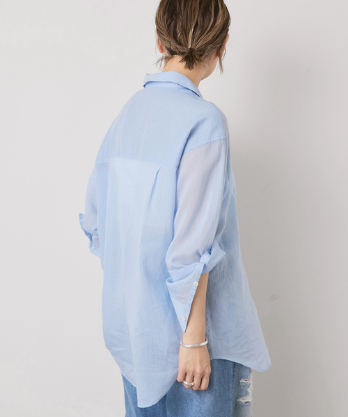 Deuxieme Classe ブラウス シャツ *Sheer ストライプ レディース