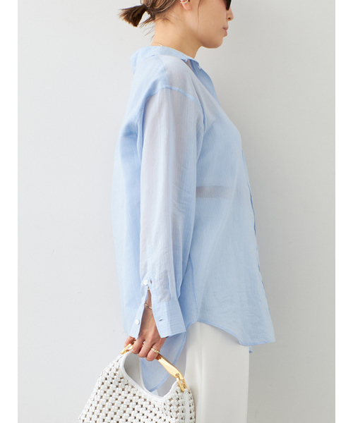 Deuxieme Classe ブラウス シャツ *Sheer ストライプ レディース
