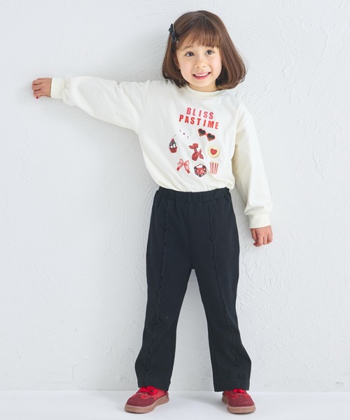 pairmanon（ペアマノン） パンツ ストレッチ素材 メロー フレアパンツ