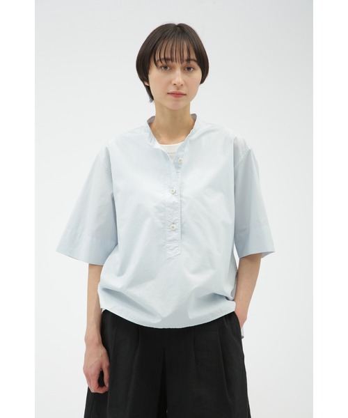 MHL. DRY COTTON RAMIE POPLIN 綿麻　半袖シャツ MHL. DRY COTTON RAMIE POPLIN 綿麻 半袖シャツ - メルカリ