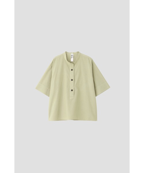 【新品未使用】MHL. Textured cotton 半袖ブラウス MHL. ブラウス シャツ COTTON RAMIE POPLIN レディース