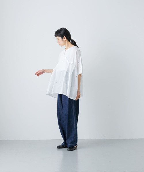 美品！かぐれ/ドット刺繍ワイドプルオーバー かぐれ｜ドット刺しゅうワイドプルオーバー | Rakuten Fashion