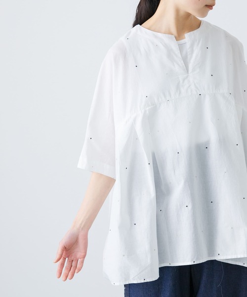 かぐれ ドット刺しゅうワイドプルオーバー かぐれ｜ドット刺しゅうワイドプルオーバー | Rakuten Fashion