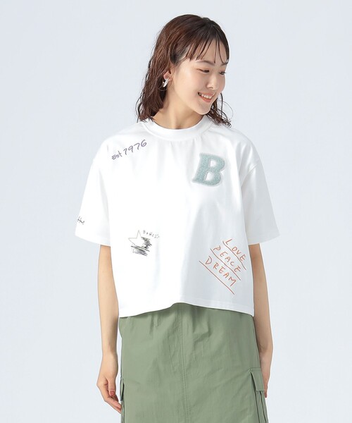BEAMS HEART tシャツ ロゴ 刺繍 Tシャツ レディース : ZOZOTOWN