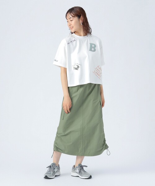 値下げ！　【美品】ロゴ入り半袖Tシャツ　刺繍Tシャツ　beams ビームス BEAMS HEART tシャツ ロゴ 刺繍 Tシャツ レディース : ZOZOTOWN