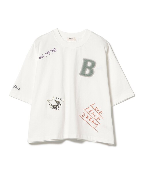 BEAMS HEART tシャツ ロゴ 刺繍 Tシャツ レディース : ZOZOTOWN