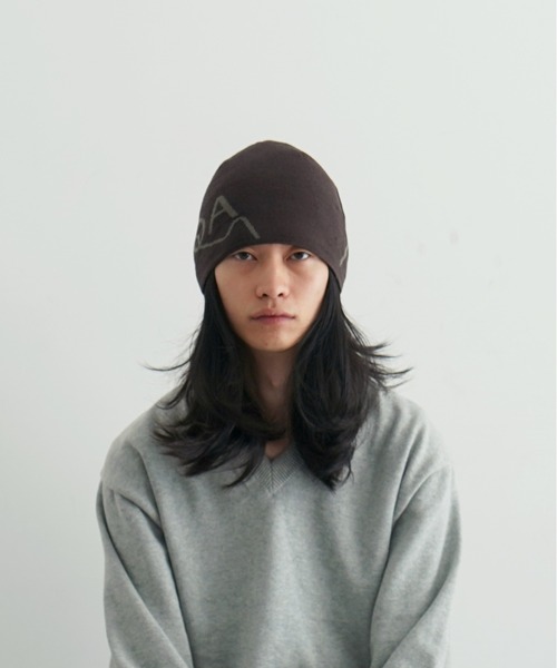 ROA 黒ビーニー ROA（ファッション） ニット帽 ニットキャップ ROA Logo wool