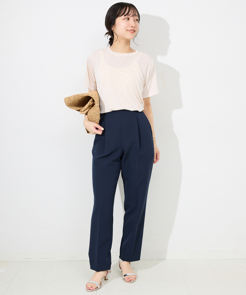 IENA SLOBE　ネイビー カットソー SLOBE IENA tシャツ シャイニーカットソー レディース