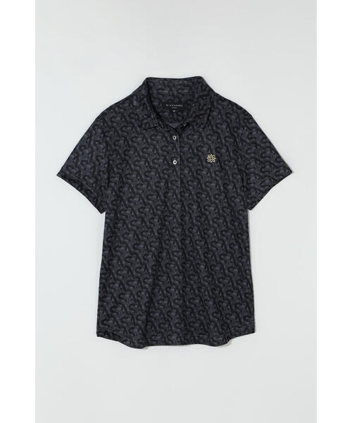 ポロシャツ ポロ 「St ANDREWS」エアロクールピケSAモノグラム柄半袖ポロシャツ (WOMENS) レディース St ANDREWS ポロシャツ 「St ANDREWS」エアロクールピケSA