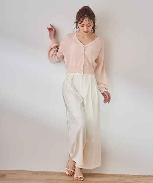 新品タグ付き♪ SLOW 23区 【洗える】レーシーカーディガン 2024春夏 23区 カーディガン 「新色追加/UVケア/接触冷感」マルチ機能