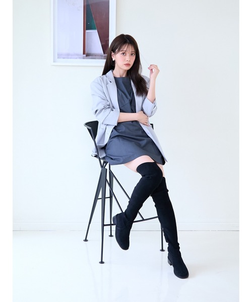 「Realta」 ロングブーツ M ブラック レディース_画像7