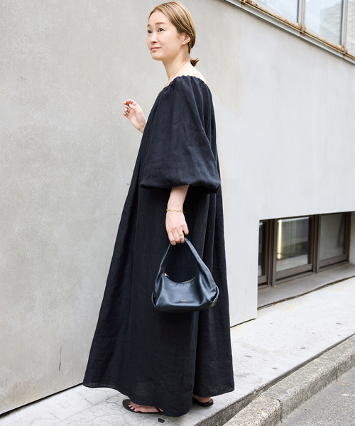 Deuxieme Classe ワンピース *Linen オフショルダー ドレス
