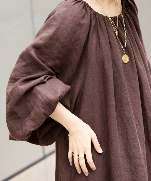 Deuxieme Classe *Linen オフショルダー ドレス Linen オフショルダー ドレス（ワンピース）｜Deuxieme Classe