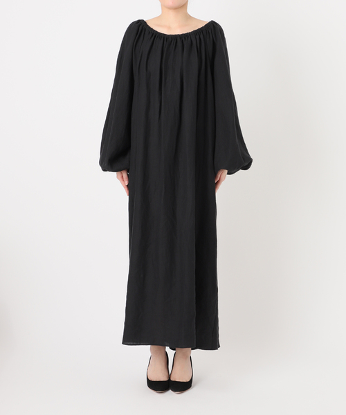 【Rika】Deuxieme Classe 黒Linen リネンワンピース Rika様専用】Deuxieme Classe 黒Linen リネンワンピース
