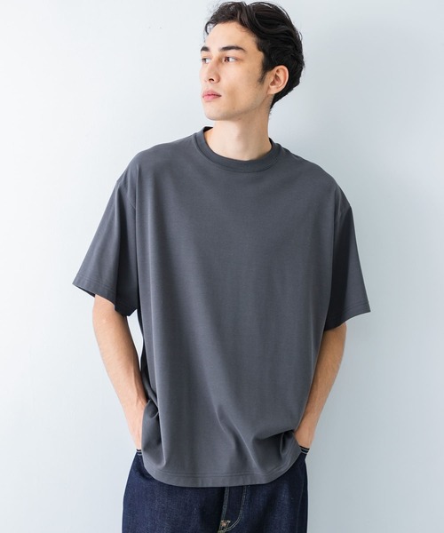 STONE  ショートスリーブ Tシャツ メンズ リードグレー レギュラーフィット ショートスリーブ Tシャツ