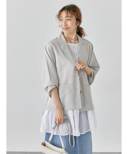 ルネ　ノーカラージャケット　グログラン　フリンジ THE NORTH FACE ノースフェイス ノーカラージャケット GEAR LOFT