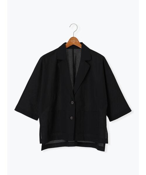 louren ノーカラージャケット slit sleeve jacket – louren store