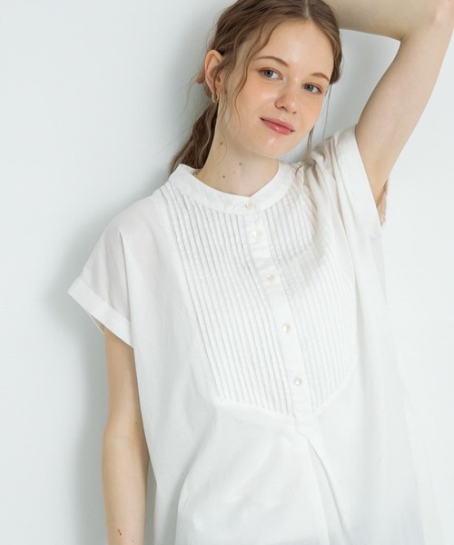 定番人気❣️FRAMeWORK リネン100% ビッグシルエットシャツ 白 リネンシルクシフォン シャツ（18-17HK05-205）｜（Maison