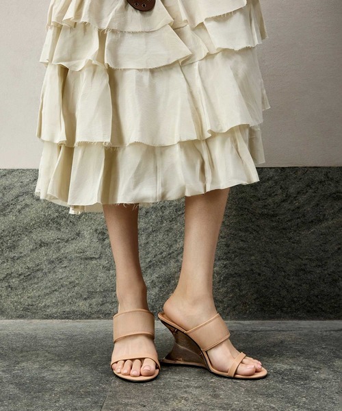 CHARLES ＆ KEITH サンダル メッシュ スカルプチュアヒール