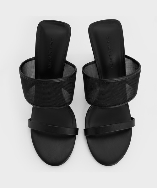 スカルプチュアヒール　サンダル CHARLES & KEITH スカルプチュアヒール サンダル 【再入荷