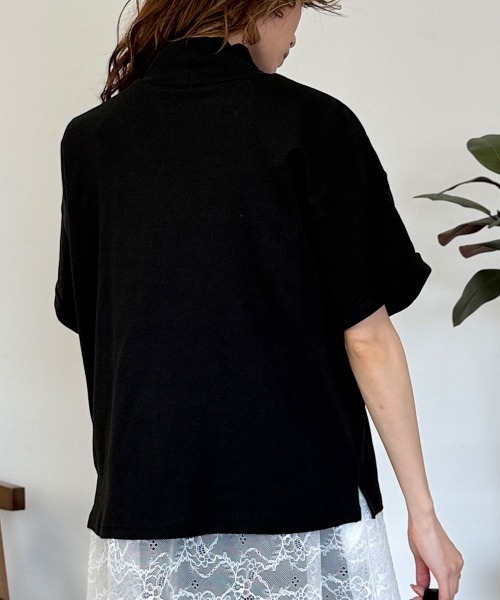 RCD tシャツ 半袖 「コットン100％」ハイネック半袖カットソー