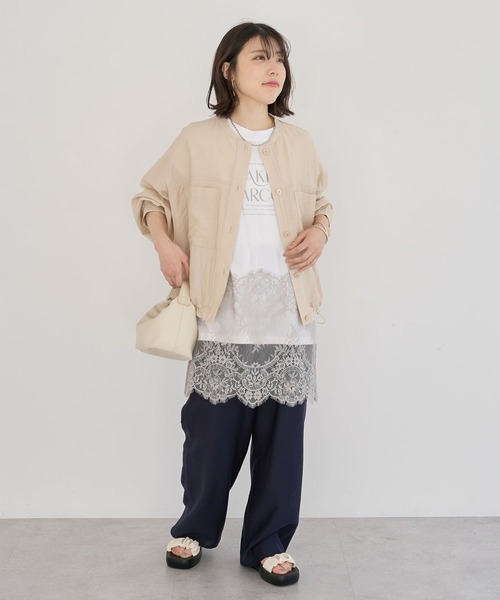 本物 美品 ブルネロクチネリ 裾レース ニット フリンジ付 チュニック 灰 S 裾レース切替ポンチョ風ニットチュニック - ベルーナ【公式】