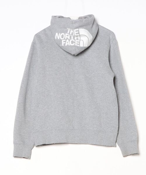 ザノースフェイス ジップアップパーカー グレー L オーバーサイズ 刺繍ロゴ THE NORTH FACE 「THE FACE」 刺繍ジップアップパーカー S