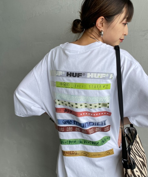 tシャツ 「HUF/ハフ」 ADMISSION バックプリント ショートスリーブTシャツ レディース メンズ