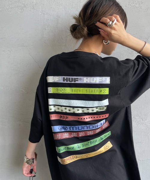 tシャツ 「HUF/ハフ」 ADMISSION バックプリント ショートスリーブTシャツ レディース メンズ HUF tシャツ 「HUF/ハフ」 ADMISSION バックプリント ショート