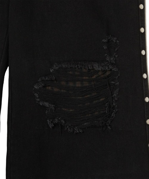 AFB（エーエフビー） ジーンズ REPAIRED STUDDED BAGGY PANTS メンズ