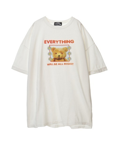 「Candy Stripper」 半袖Tシャツ 2 オフホワイト レディース