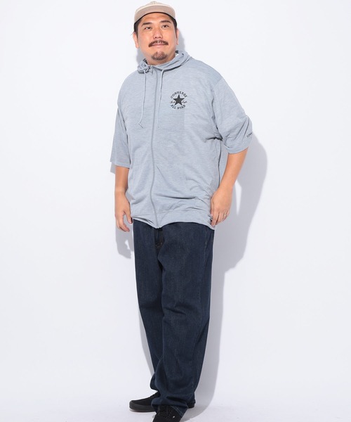 CONVERSE パーカー (コンバース) 5分丈 フルジップパーカー