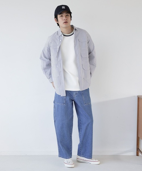 「niko and...」 デニムパンツ LARGE ブルー メンズ