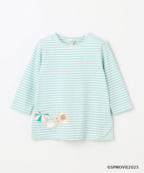 tシャツ 「80-100cm」シナぷしゅトロピカルボーダー Tシャツ キッズ 