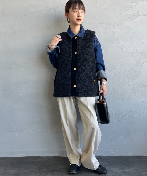 Barbour （バブアー）dulsie liner ボアベスト黒 Dulsie ボア ライナー ベスト｜ベスト｜ベスト＆ライナー