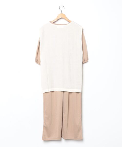 「Amourire」 半袖ワンピース M ベージュ レディース_画像2