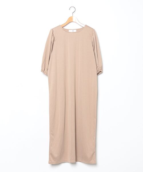 「Amourire」 半袖ワンピース M ベージュ レディース_画像3