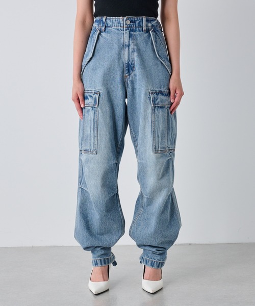 [GALLARDAGALANTE] обработка Denim брюки 1 голубой женский 